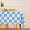 Ohocut Checkered Table Cloth Square Tablecloth, Classic Blue Checkerboard Tablecloth