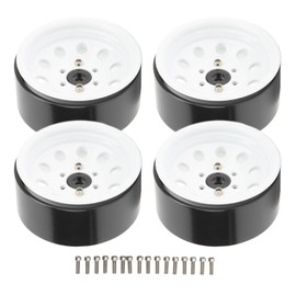 4PCS RC Beadlock Wheel Hub 1.9in Iron Wear Resistant Reusable RC Wheel Hub for Replacement White