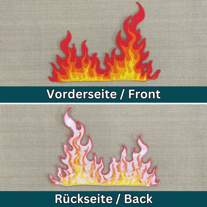 BP BRAUNERT PATCHES - Fire Flames Patch for Iron-On or