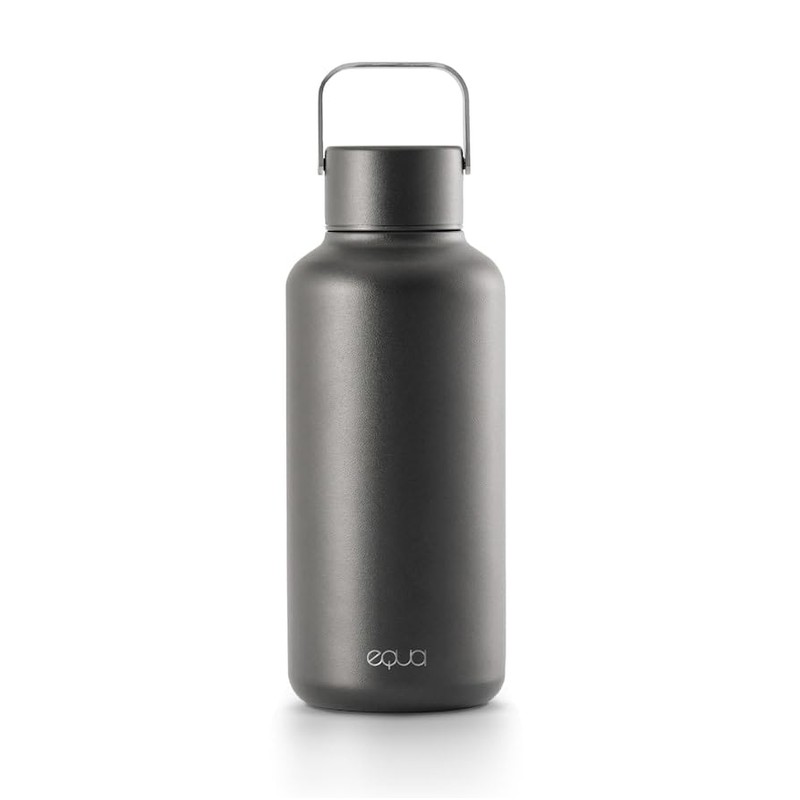 EQUA Timeless Stainless Steel Water Bottle, 600 ml, BPA-Free, Leak-Proof,
