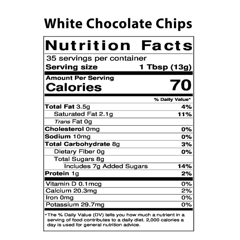 Vermont Nut Free Chocolates Baking Chips (White Chocolate) 16 Ounces,