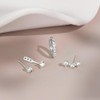 Gold Stud Earrings Set for Women,Cool Stackable Earrings Bling Cubic