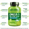 NATURELO Burpless Omega 3 Fish Oil Supplement - 1100mg Triglyceride