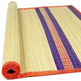 Puja Asana Sitting Mat for Pooja Room Ashan Home Mandir Kusha Korai Sabai Grass Asan for Prayer Yoga religious (Asan 18X18) Pack Of 4