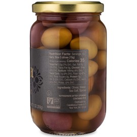 Mina Olive Mix, 12.5 oz (Pack of 6) - Premium, Handpicked and Naturally Cured Olives, Gluten Free, Low Carb, Vegan, Great Keto Snack