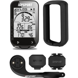 iGPSPORT BSC100S Cycle Computer, GPS Scicon, Bicycle Speedometer, Bluetooth 5.0 & ANT+ Compatible, Wireless Cadence Speed Sensor & Power Meter, Type-C Fast Charging and 2.6 Inch Large LCD, Auto