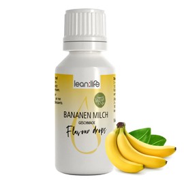 Lean:Life Flavour Drops, Aroma Drops, Banana Milk, Vegan, Sugar-Free, Gluten Free, No Calories, Made in Germany – 30 ml