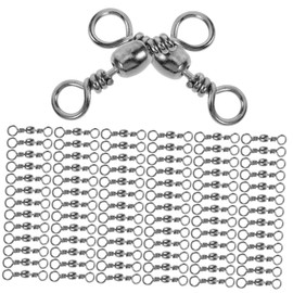 Generic 100pcs Barrel Swivels Fishing Tackle Connector for Freshwater and Saltwater Fishing Durable Rotating Fishhooks Accessories Flexible and Smooth Design for Easy Use