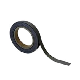 Magnetic Steel Easy-Wipe Tape, Thin & Flexible, Cut to Fit Strip, Strong Magnetic Tape, High Visible Identification, Suitable For All Non-Magnetic Surfaces - Matt Black - H.20mm x W.10M