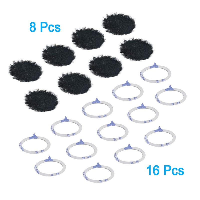 YOUSHARES Camera Mic Windscreen, 8 Pieces Fur Wind Muff Wind