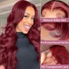 JTMMP 28 Inch 99J Burgundy Lace Front Wigs Human Hair
