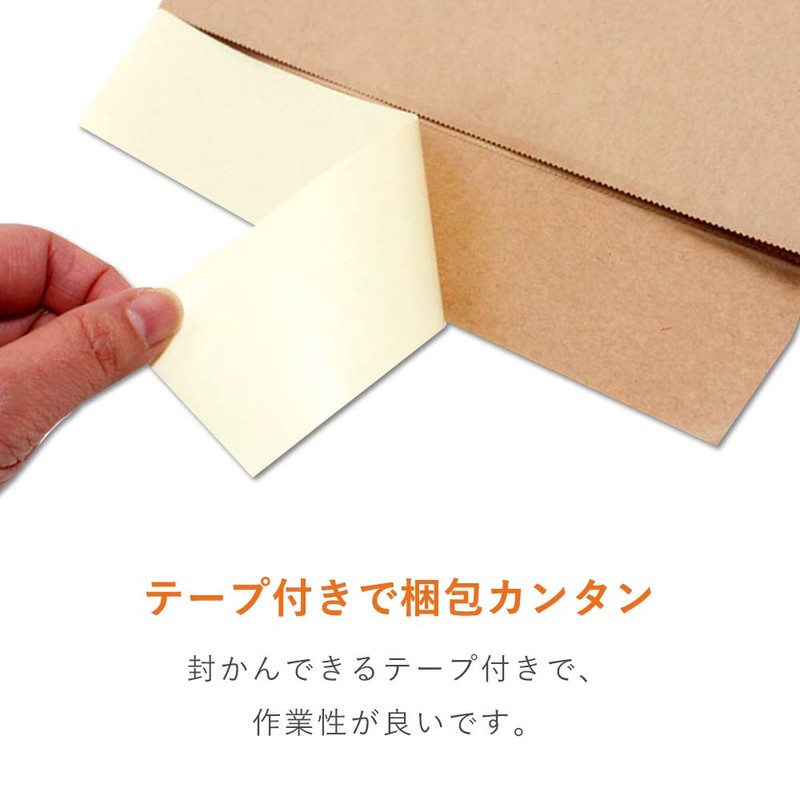 Cardboard One Delivery Bag L (Brown) with Tape (Pack of