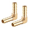 sourcing map 10mm Barb Brass Hose Fitting 90 Degree Elbow