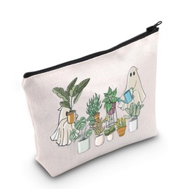 Novelty Plant Lover Gift Ghost Plant Lady Zipper Pouch Makeup Bag (B-Ghost Plant CA)