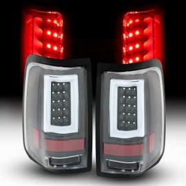 HECASA LED Tail Lights Compatible with 2004-2008 Ford F150 w/3D LED Tube Bar Replacement for 5L3Z13405CA 5L3Z13404CA 6L3Z13405AA 6L3Z13404AA Rear Brake Lamps Clear Lens Black Housing