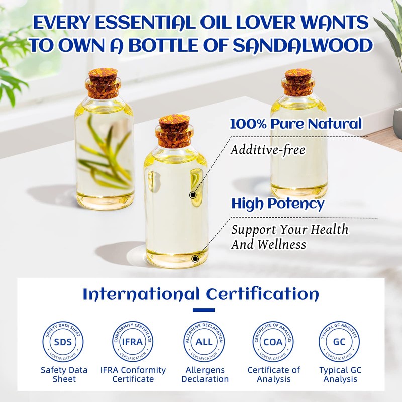 HIQILI HIQILI Lavender Essential Oil and Sandalwood Essential Oil, 100%