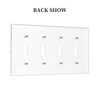 Tewujay Light Switch Cover Green Eucalyptus Leaves 4 Gang Switch