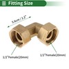 HEROFFIX Brass Pipe Fittings 1/2" Female Double-end Union Elbow 2.2"