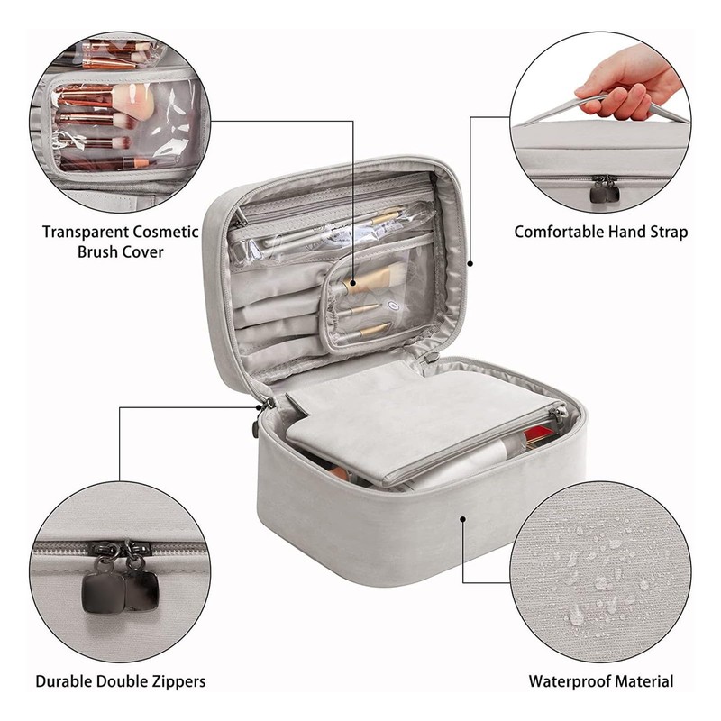 Lightweight Cosmetic Bag Large Capacity in 1 Makeup Bag Portable