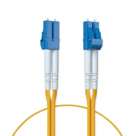 ipolex LC to LC Fiber Patch Cable Single Mode Duplex - 0.3m(0.9ft) - OS2 Fiber Optic Cable Cord Jumper- LSZH 9/125μm, 10Gb/Gigabit, SMF, Yellow