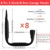 Moundnaik Garage Wall Hooks 8 Pack Garage Hooks for Hanging