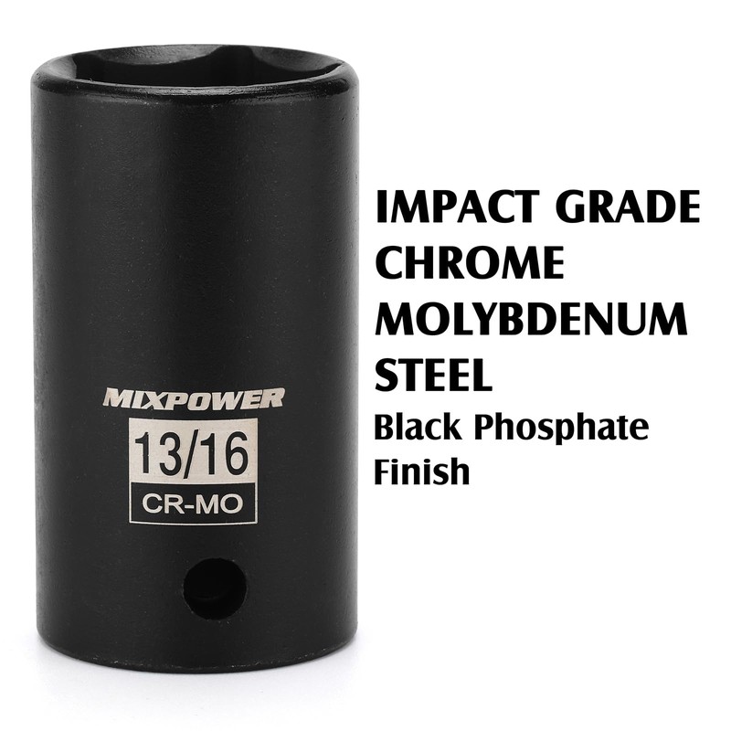 MIXPOWER 3/8" & 1/2" Drive 13/16" 5 Point Utility Socket,