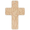 10x Wooden Christian Cross with a Pentecost Design Craft Shape