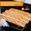 Spmarkt Silver French Baguette Bread Pan, 4 Slot Baguette Pan