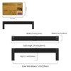 Amerdeco 10 Pack Matte Black knurled Cabinet Pulls 5 Inch