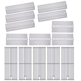 Cozilar 9MM 16517 Grill Grates 16GA Grill Heat Plates for 16631 16520 Bull Grill Replacement Parts, BBQ Bull Brahma 5 Burner 57568, 57569, 57568CE, 57568AGA, 57569CE, 57569AGA, Stainless Steel Grids