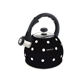 Kinghoff 2 Litre Retro Whistling Kettle Teapot Whistling Kettle Kettle Black