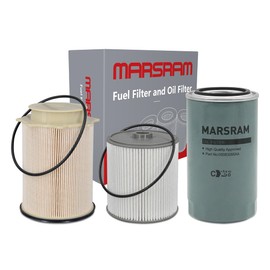 Marsram 6.7 Cummins Fuel Filter and Oil Filter Kit Fits for 2019-2023 Ram 2500 3500 4500 5500, 6.7 Cummins Oil Filter for 2019 2020 2021 2022 2023 Dodge Ram Replaces 68157291AA 68436631AA 5083285AA