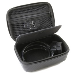 CASEMATIX Travel Case Compatible with BlueDriver Bluetooth OBDII OBD2 Scan Tool and Male to Female Extension Cable Diagnostic Extender and Other Accessories, Case Only