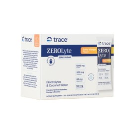 Trace Minerals ZeroLyte Salty Mango Flavor - Sugar Free Electrolyte Drink Mix - Supports Hydration, Energy, Stamina - Ancient Sea Salt, Full Spectrum Minerals, Coconut Water - 30 Packets