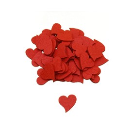 Generisch Hearts Felt Heart Decorative 3 mm Felt Pack of 50 Red 2.8 cm Wedding