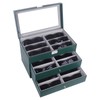 AUTOARK Leather 18 Piece Eyeglasses Storage and Sunglass Glasses Display