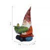 Hi-Line Gift Ltd. Funny Garden Gnome Holding Bird Bath Resin