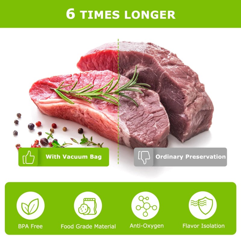 Bonsenkitchen 400 Quart Vacuum Sealer Bags BPA Free for Storage