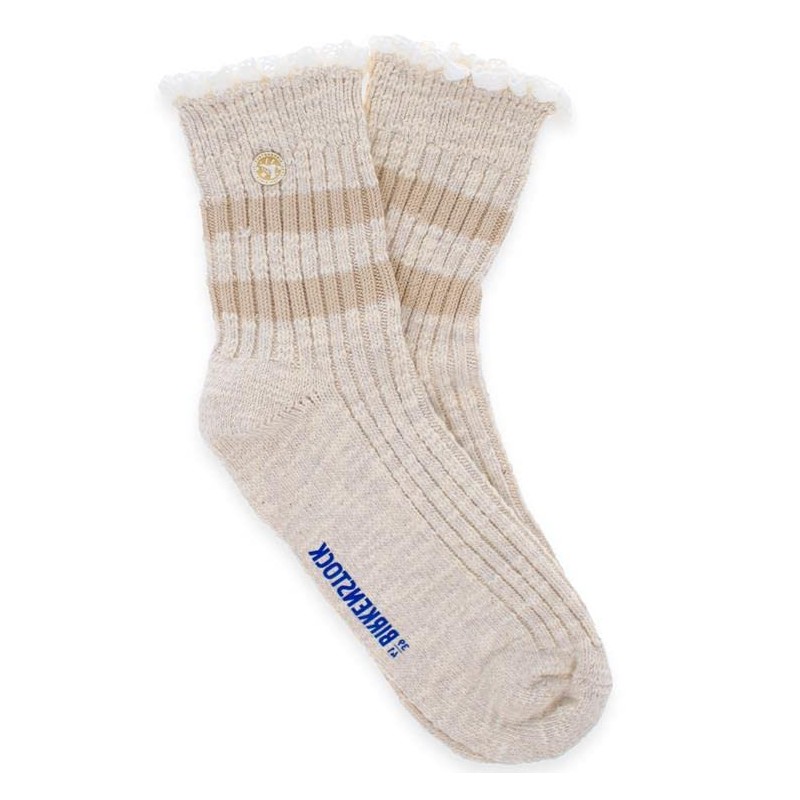 Birkenstock Fashion Slub Lace Sock - Women's Beige / Melange