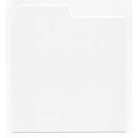 Pack of 10 x 12" inch White Plastic Vinyl LP Album Tabbed Record Dividers