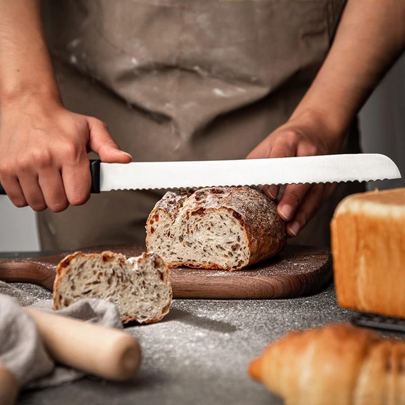 Kiss Core 18.1-inch Bread Knife for Homemade Bread, Long Serrated