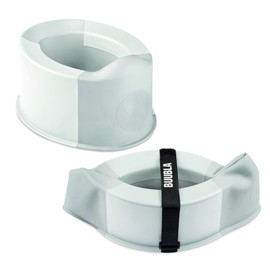 Buubla Foldable Potty Chair (White/Light Gray) 2-in-1 for Everyday use at Home and Traveling