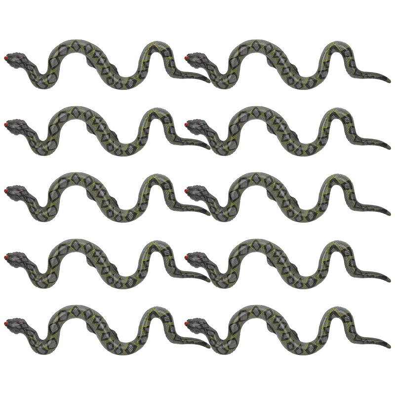 10pcs Inflatable Snakes Toy Scary Snake for Garden Farm Swimming