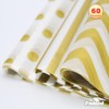 PMLAND Premium Gift Wrapping Tissue Paper - White Metallic Gold