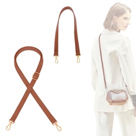 Zzcy Pack of 2 Shoulder Bag Replacement Strap Women Leather Shoulder Strap Bag Shoulder Strap Strap Strap for Purse Handbags Adjustable Replacement Crossbody Bag Strap (Brown 70-130 + 60 cm), brown