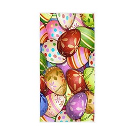 ALAZA Colorful Easter Eggs Hand Towel Yoga Gym Cotton Face Spa Towels Absorbent Multipurpose for Bathroom Kitchen Hotel Home Decor Set 15x30 Inch