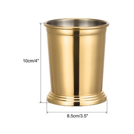 sourcing map Mint Julep Cup, Stainless Cocktail Cup Tumbler 350ml for Cocktail Mixed Drink - Gold