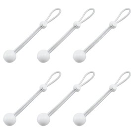 Universal Bungee Tie Downs, MARRTEUM Ball Bungee Cords Multipurpose Elastic String for Exterior Roller Shades and Outdoor Roller Blinds, Tents, Canopies, Tarp (6 piece, White)