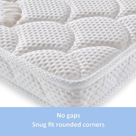 Tiankehan Mini Crib Mattress - 38x24x4 Inch- Dual Sided with Firm Support and Comfort Foam- 100% Breathable, Non-Toxic, Quiet and Odorless, Fits Most Mini Cribs (Does Not Fit Playard or Standard Crib)