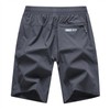 JustSun Men's Sports Shorts, Quick-Drying, Lightweight, Breathable with Zip, darkgray